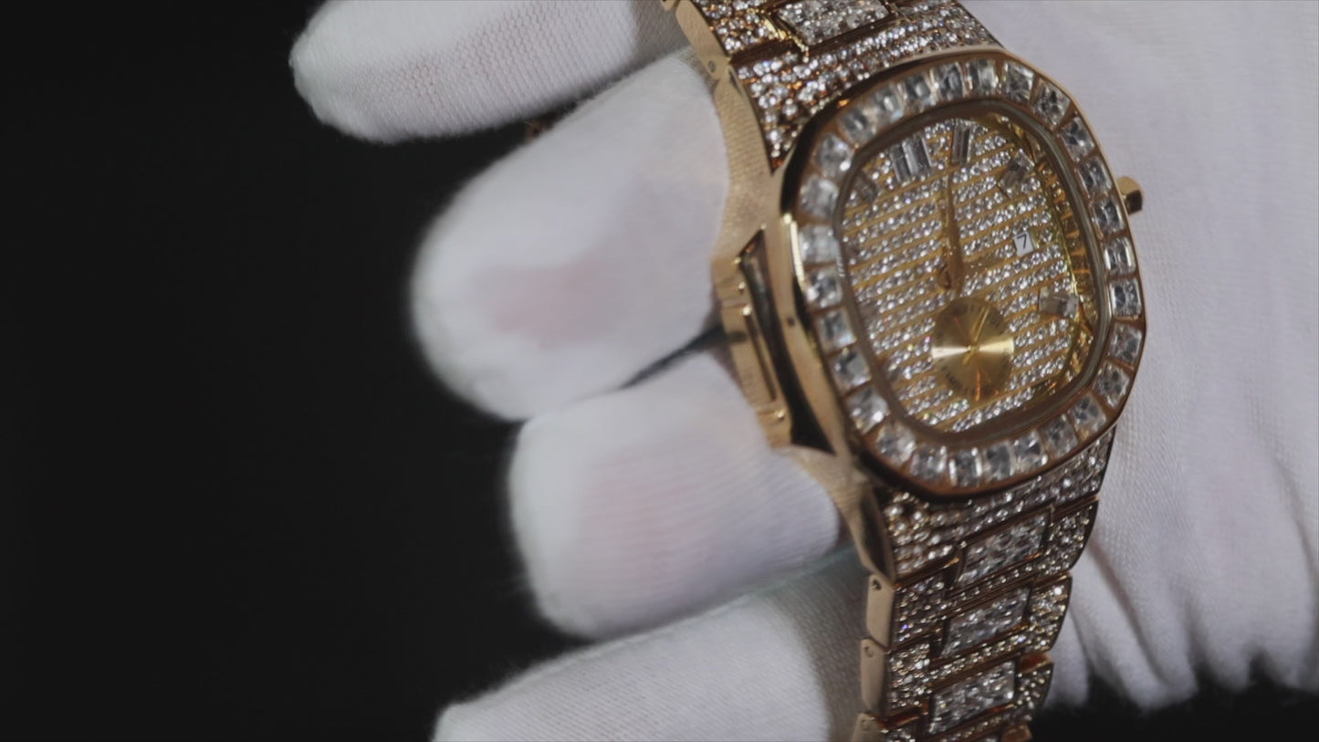 Iced Out Watch | Iced Watch | Mens Iced Out Watch | Hip Hop Watch