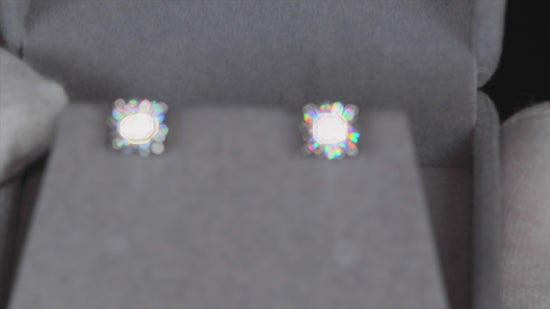 Load and play video in Gallery viewer, Diamond Ear Stud Earrings
