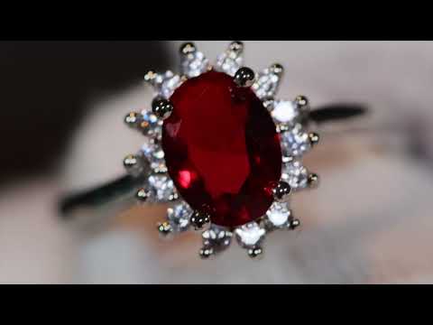 Load and play video in Gallery viewer, red diamond engagement ring
