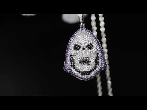 Load and play video in Gallery viewer, Iced Out Skull Pendant
