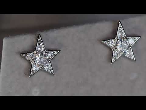 Load and play video in Gallery viewer, Diamond Star Ear Studs
