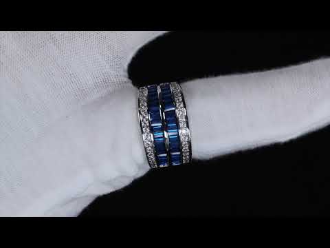 Mens Blue Diamond Ring