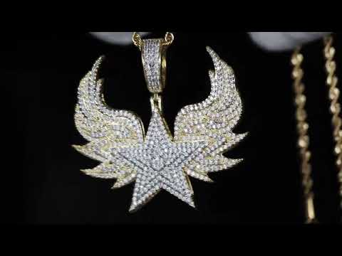 Load and play video in Gallery viewer, Iced Out Star Pendant 
