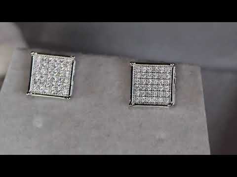 Load and play video in Gallery viewer, Mens Diamond Ear Studs
