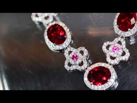 Load and play video in Gallery viewer, red diamond necklace
