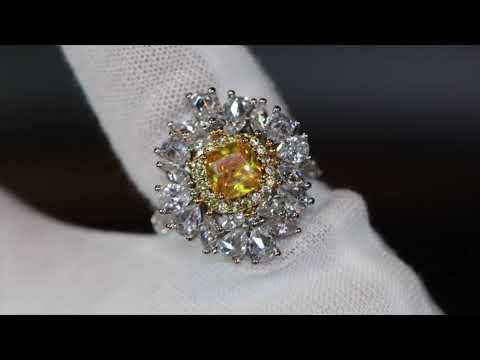 womens yellow diamond ring