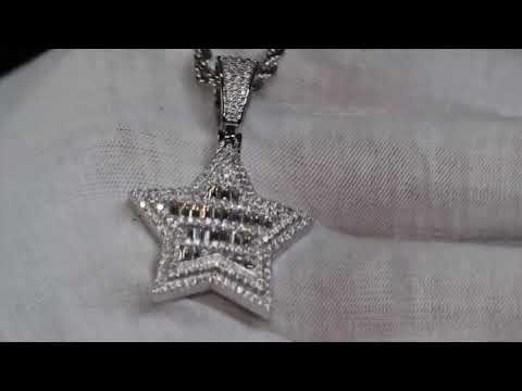 Moissanite Diamond Star Pendant