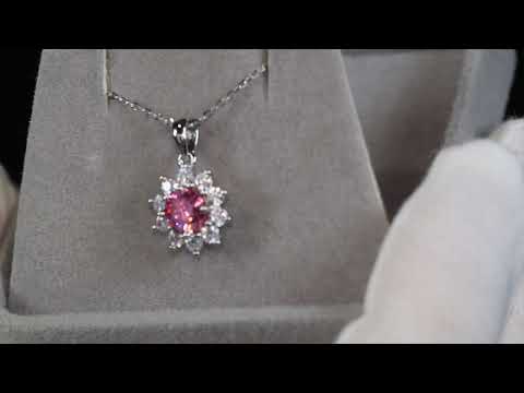 Load and play video in Gallery viewer, Pink Moissanite Diamond Pendant
