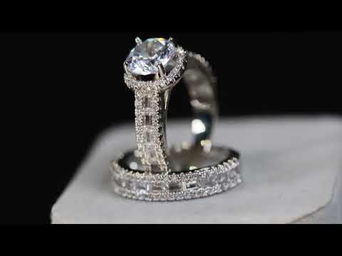 Load and play video in Gallery viewer, Wedding Ring Set
