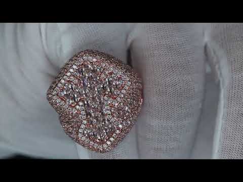 Rose Gold Diamond Cross Ring