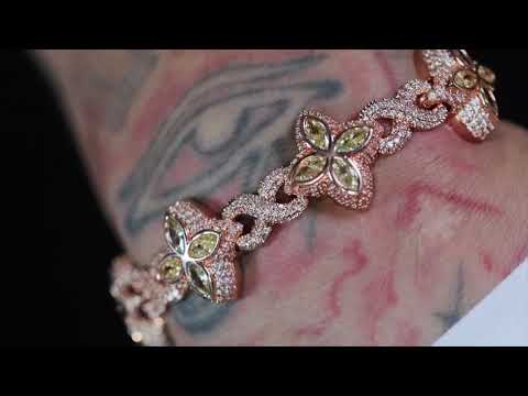 Mens Rose Gold Infinity Link Bracelet