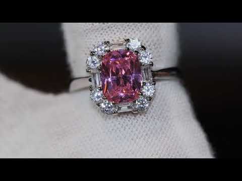 Load and play video in Gallery viewer, pink diamond engagement ring
