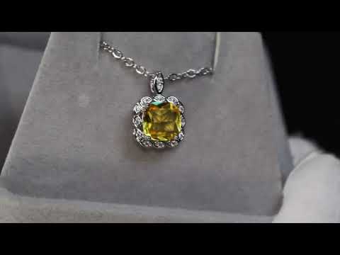 Load and play video in Gallery viewer, Yellow Diamond Pendant 
