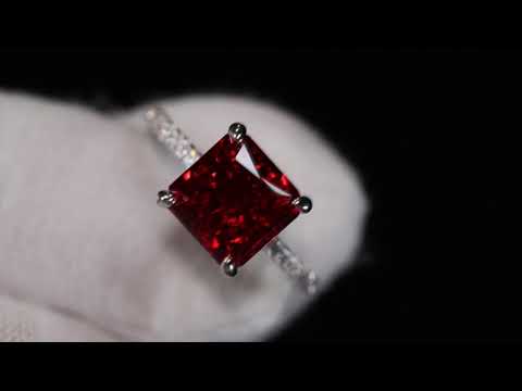 Red Lab Diamond Ring