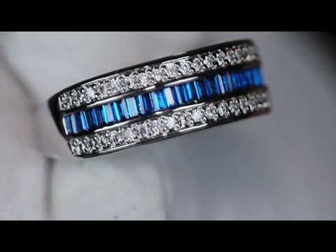 Load and play video in Gallery viewer, Mens Blue Diamond Ring
