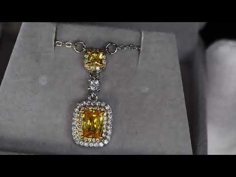 Load and play video in Gallery viewer, Womens Yellow Diamond Pendant
