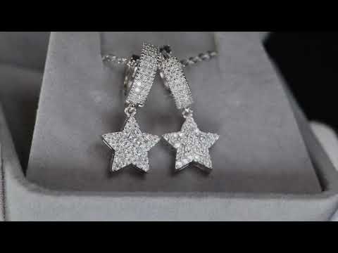 Moissanite Diamond Star Earrings