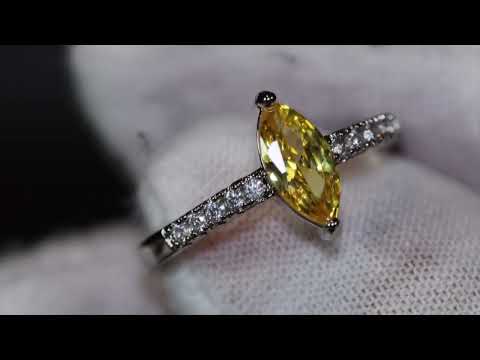 yellow marquise diamond ring