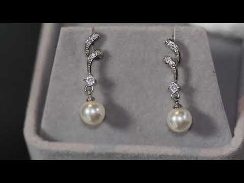 Silver Pearl Earrings