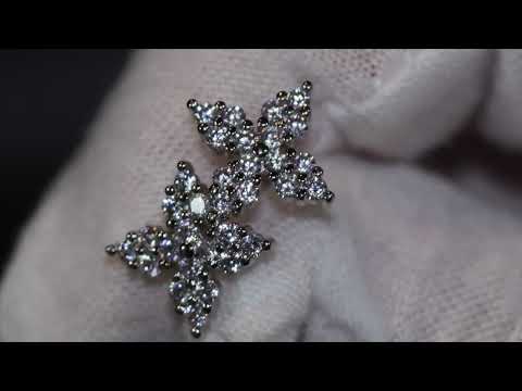 snowflake diamond ear studs