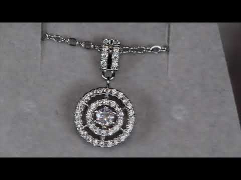 Womens Round Diamond Pendant