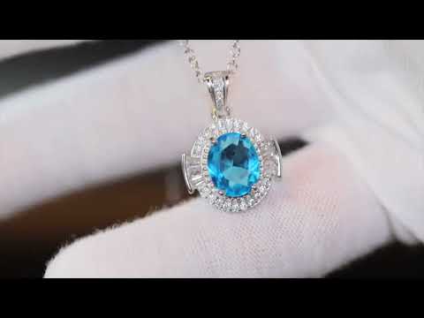 Blue diamond pendant