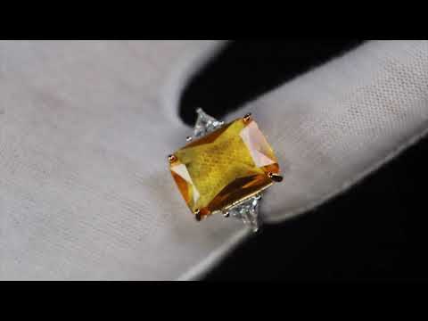 Women's Big Yellow Diamond Ring
