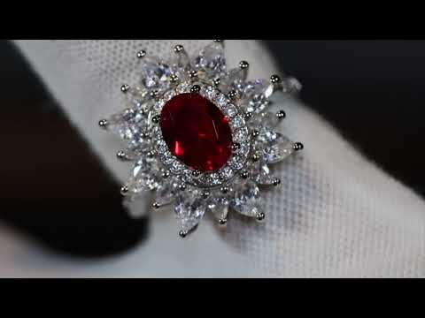 Load and play video in Gallery viewer, red diamond engagement ring
