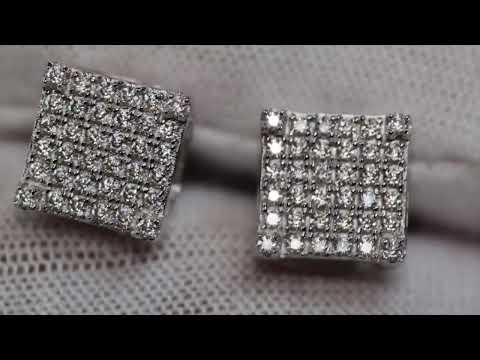 Load and play video in Gallery viewer, Mens Moissanite Diamond Ear Studs
