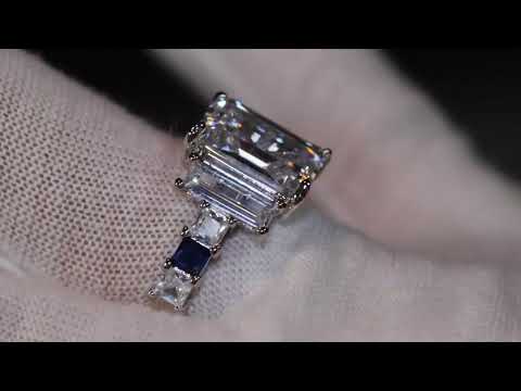 Load and play video in Gallery viewer, blue diamond engagement ring
