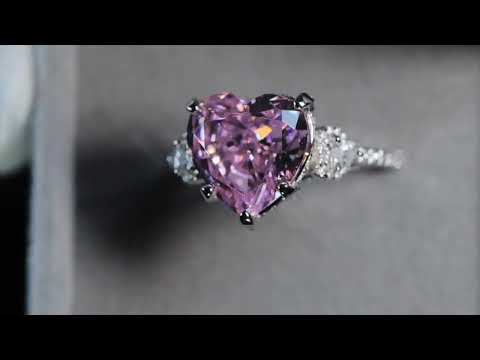 Load and play video in Gallery viewer, Pink Diamond Engagement Ring
