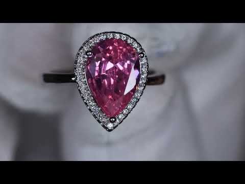 Pink Pear Cut Diamond Engagement Ring