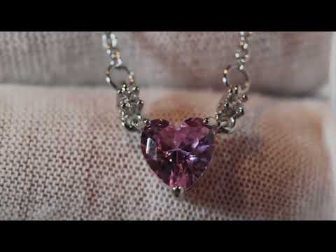 Pink Diamond Heart Necklace