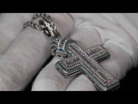 iced out cross pendants