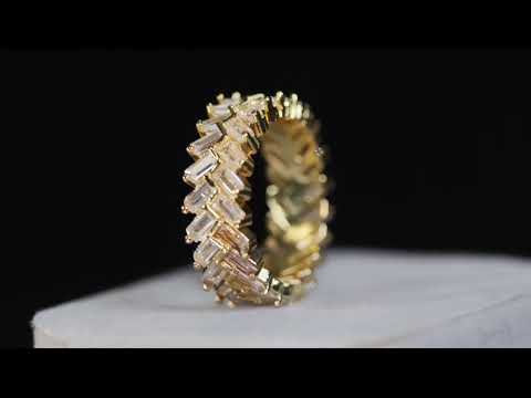 Load and play video in Gallery viewer, Mens Gold Eternity Ring 
