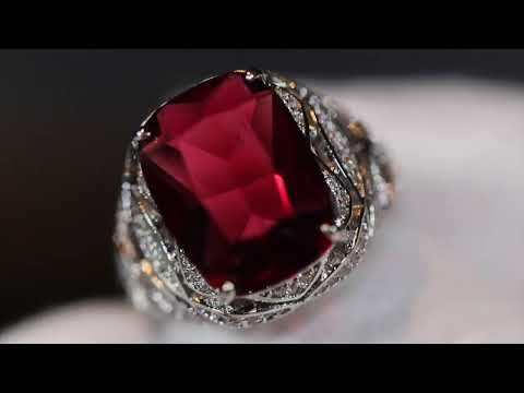 Load and play video in Gallery viewer, big red diamond ring
