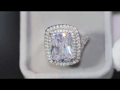 Womens big diamond ring