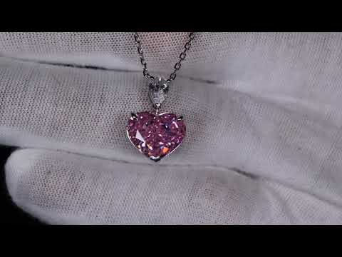 Pink Diamond Heart Pendant