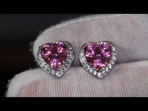 Pink Diamond Ear Studs