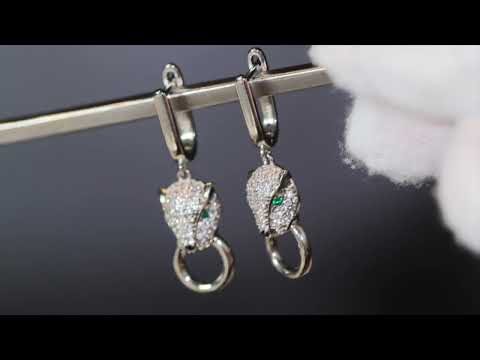 Load and play video in Gallery viewer, Womens Panther Earrings
