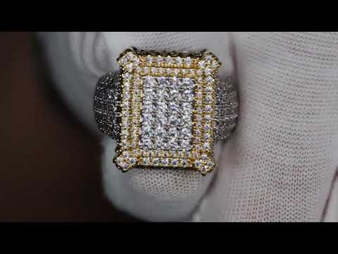 Load and play video in Gallery viewer, mens big iced out ring
