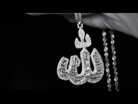 Load and play video in Gallery viewer, Diamond Allah Pendant
