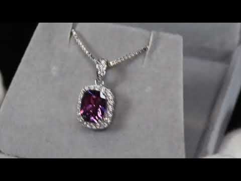 Purple Diamond Pendant