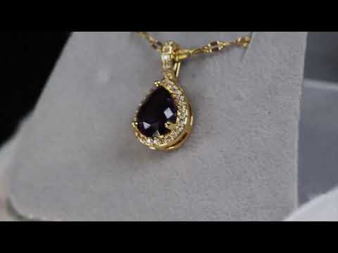 Purple Diamond Pendant