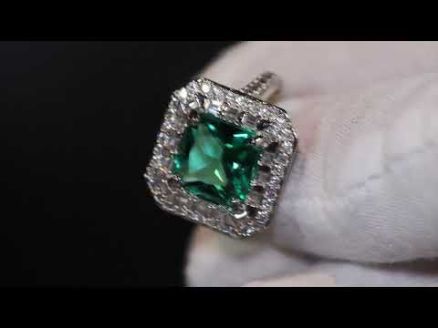 Big green diamond ring