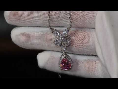 Pink Diamond Heart Pendant