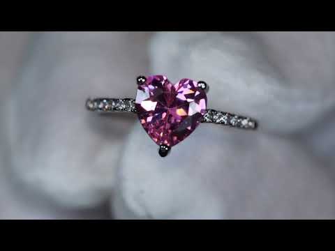 Pink Diamond Heart Ring