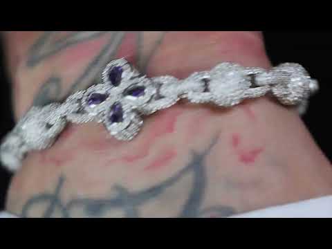 Men's Purple Diamond Bracelet