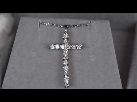 Moissanite Diamond Cross Pendant