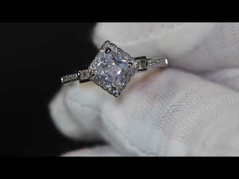 Womens princess cut diamond ring